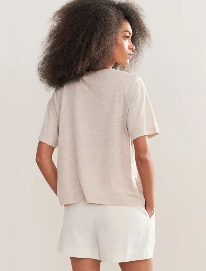 vintage pocket tee in oatmeal