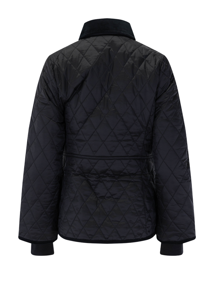 beadnell quilted jacket in black