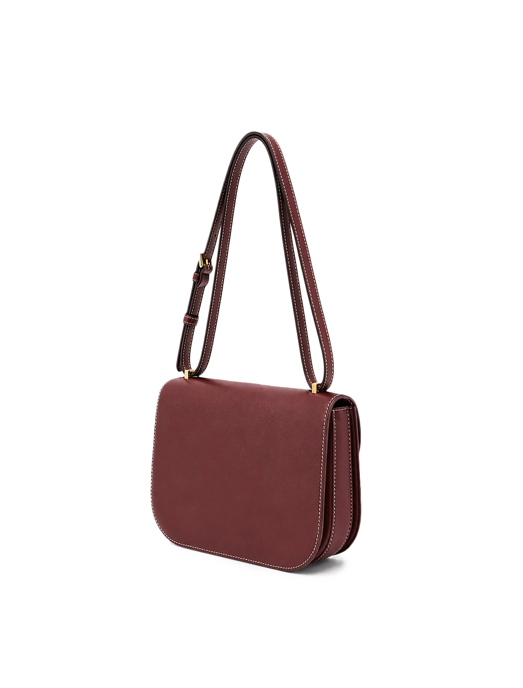 dash saddle bag in burgundy leather