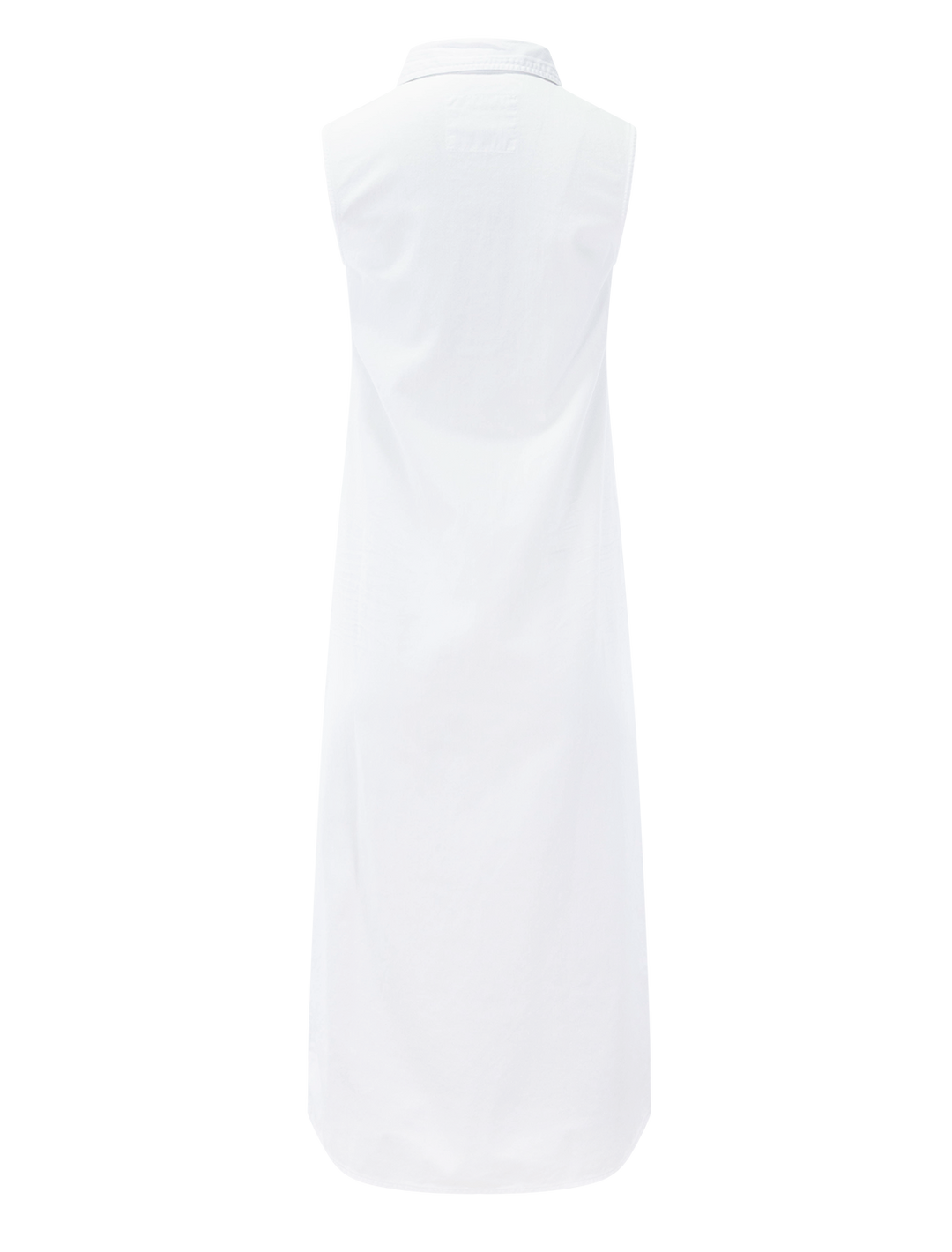 lily dress in white tattered denim