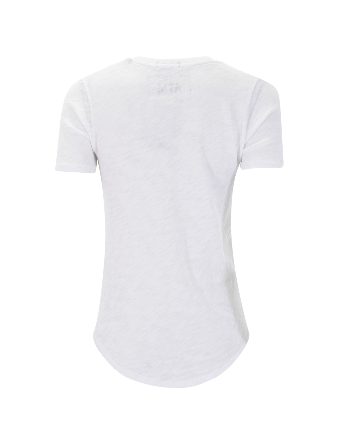 slub v-neck tee in white