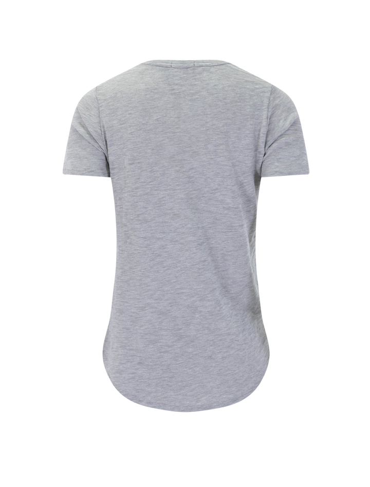 slub v-neck tee in heather grey