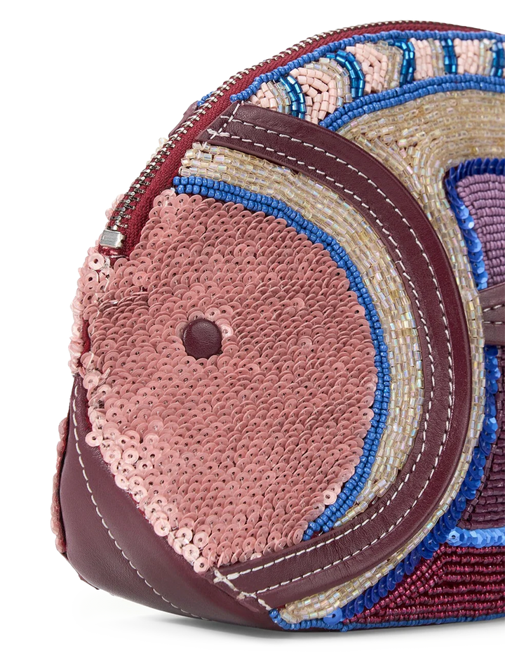 pesce ultraviolet beaded clutch