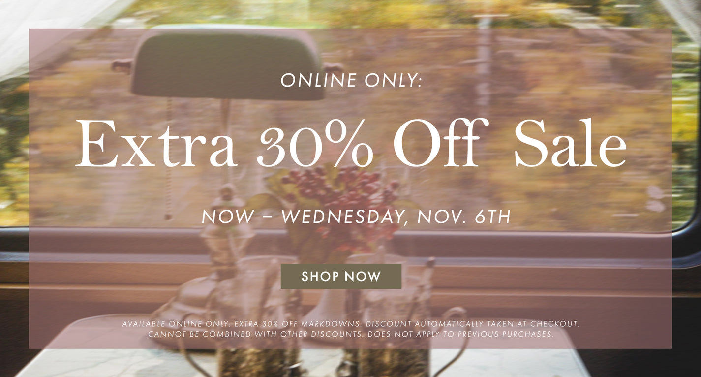 Extra 30% Off Sale. Online only.