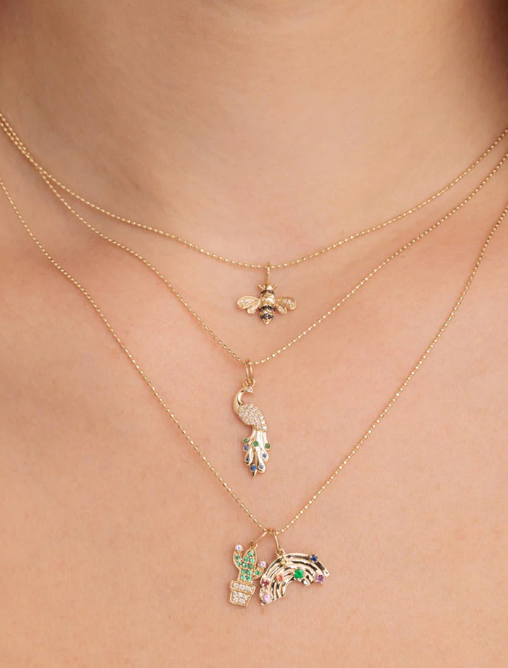 small bee charm necklace