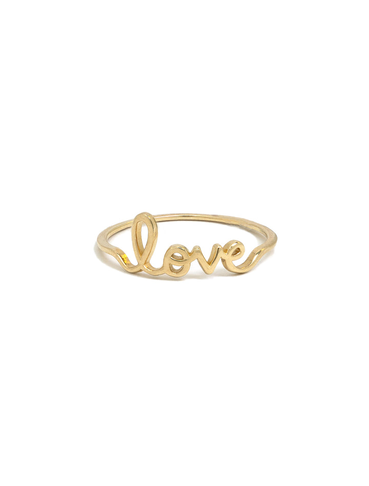 Front view of Sydney Evan's small pure love ring.