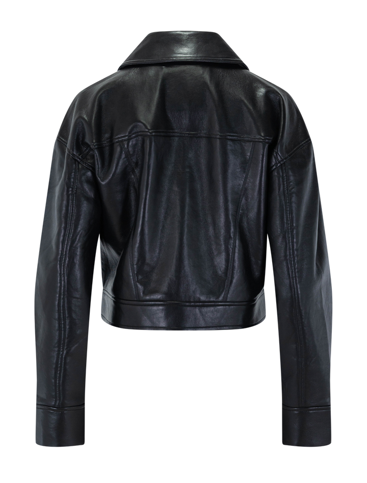assan jacket in black leather
