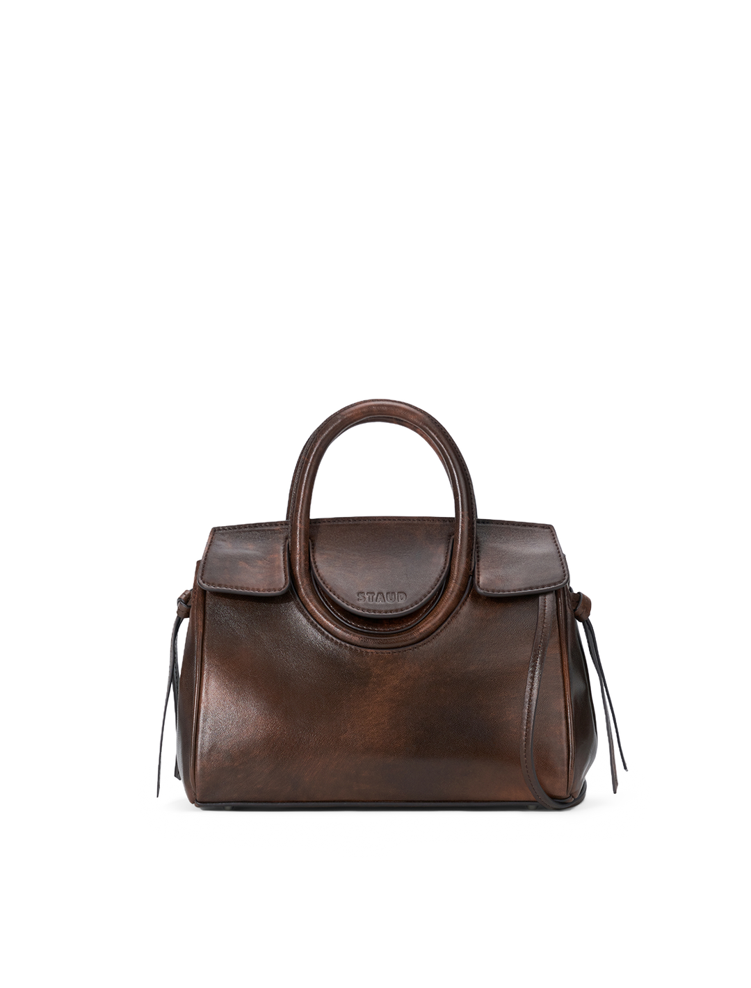 maude mini carryall in distressed espresso