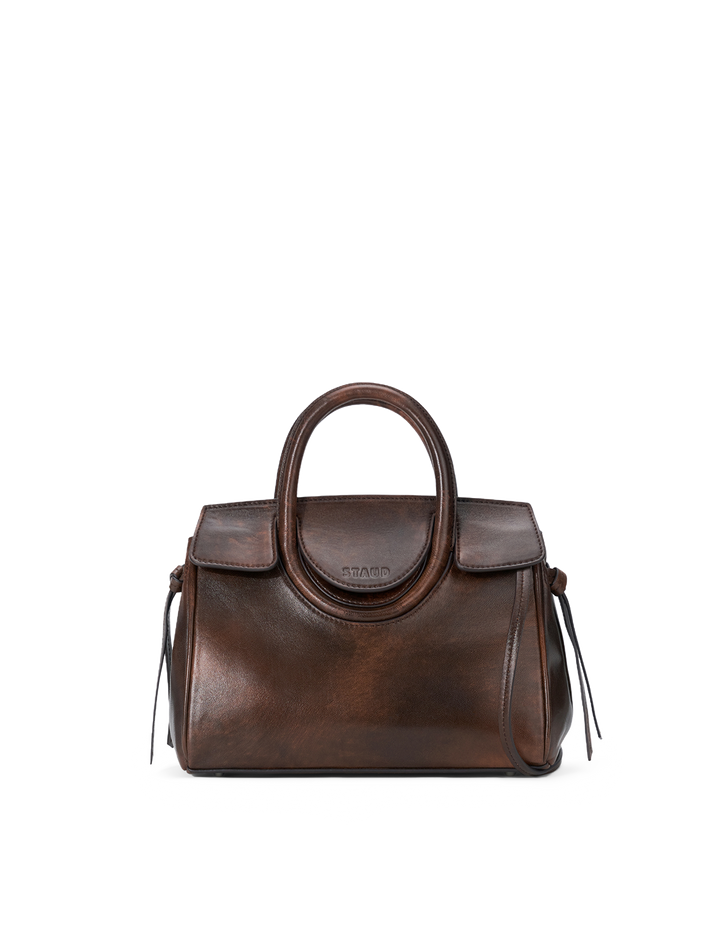 maude mini carryall in distressed espresso