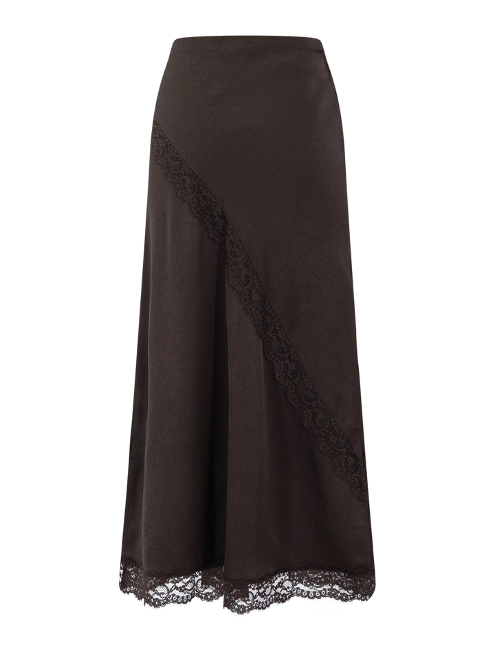 penelope lace maxi skirt in java