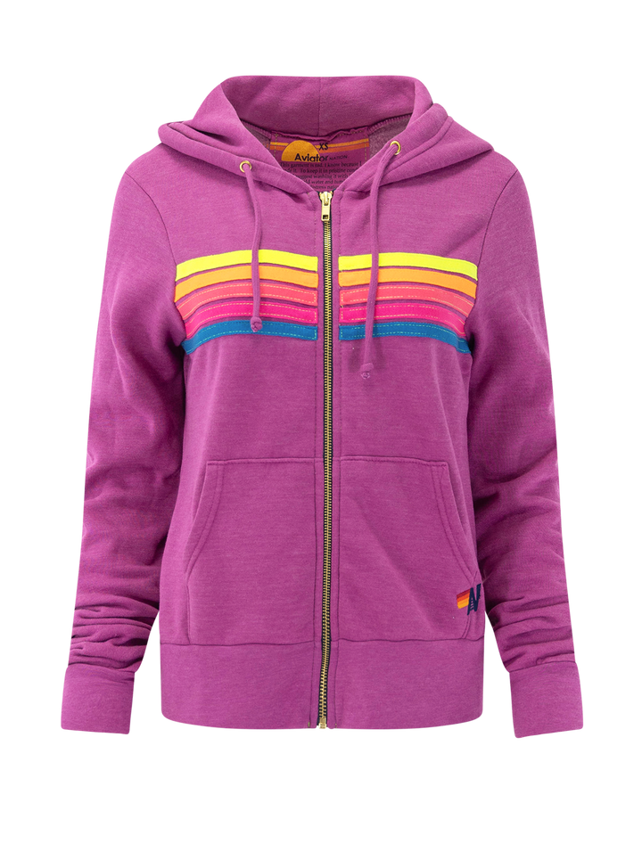 magenta yellow blue hoodie
