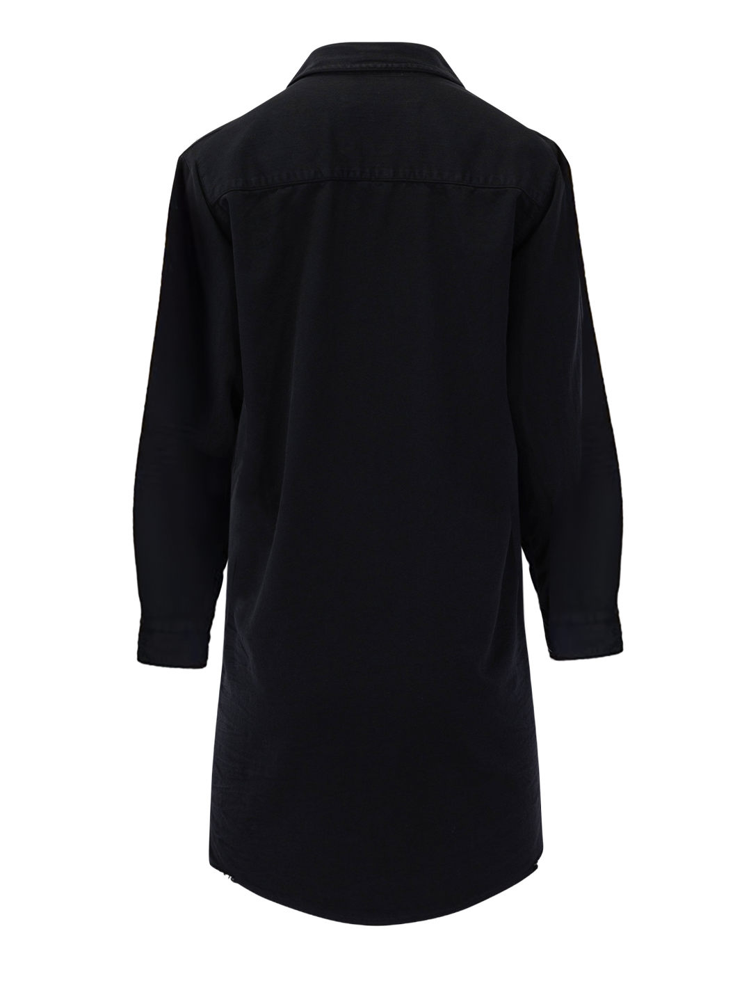 mary dress in black distressed denim