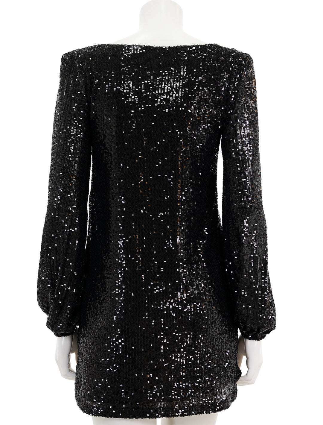Back view of Steve Madden's delorean dress in black.