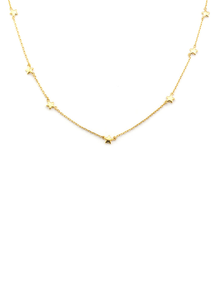 scattered stars on chain necklace