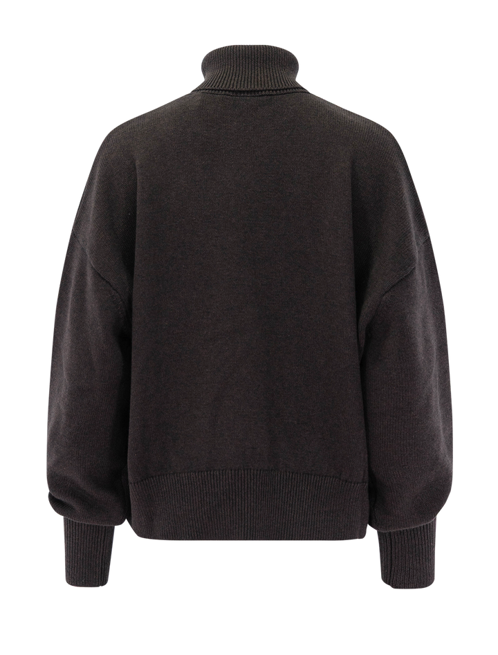 nasha turtleneck sweater in chocolate