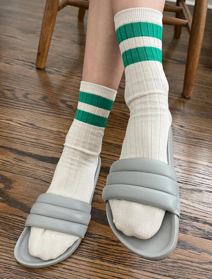 Le Bon Shoppe her socks - varsity in green