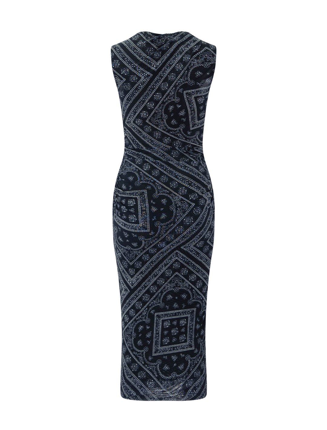 sylviani dress in navy bandana print