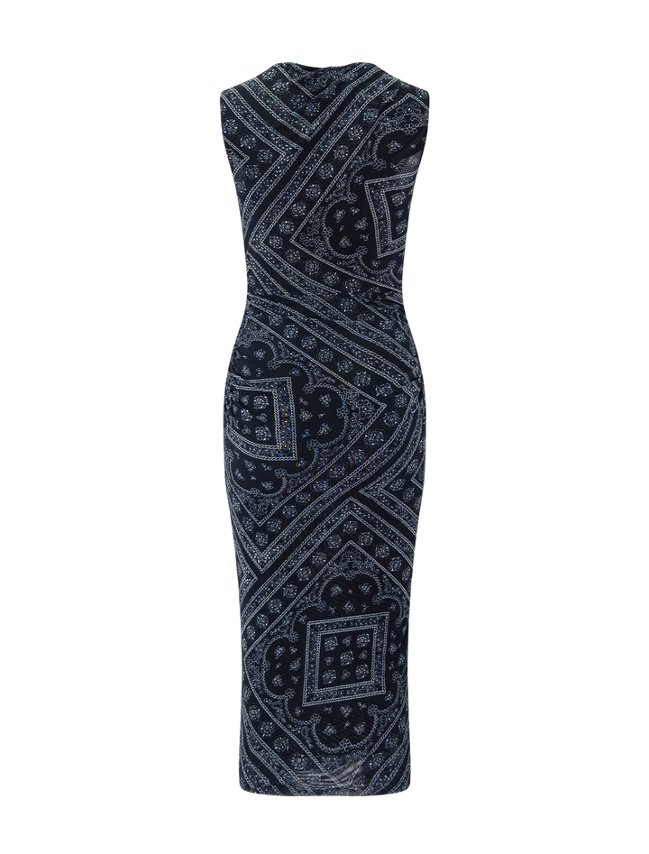 sylviani dress in navy bandana print