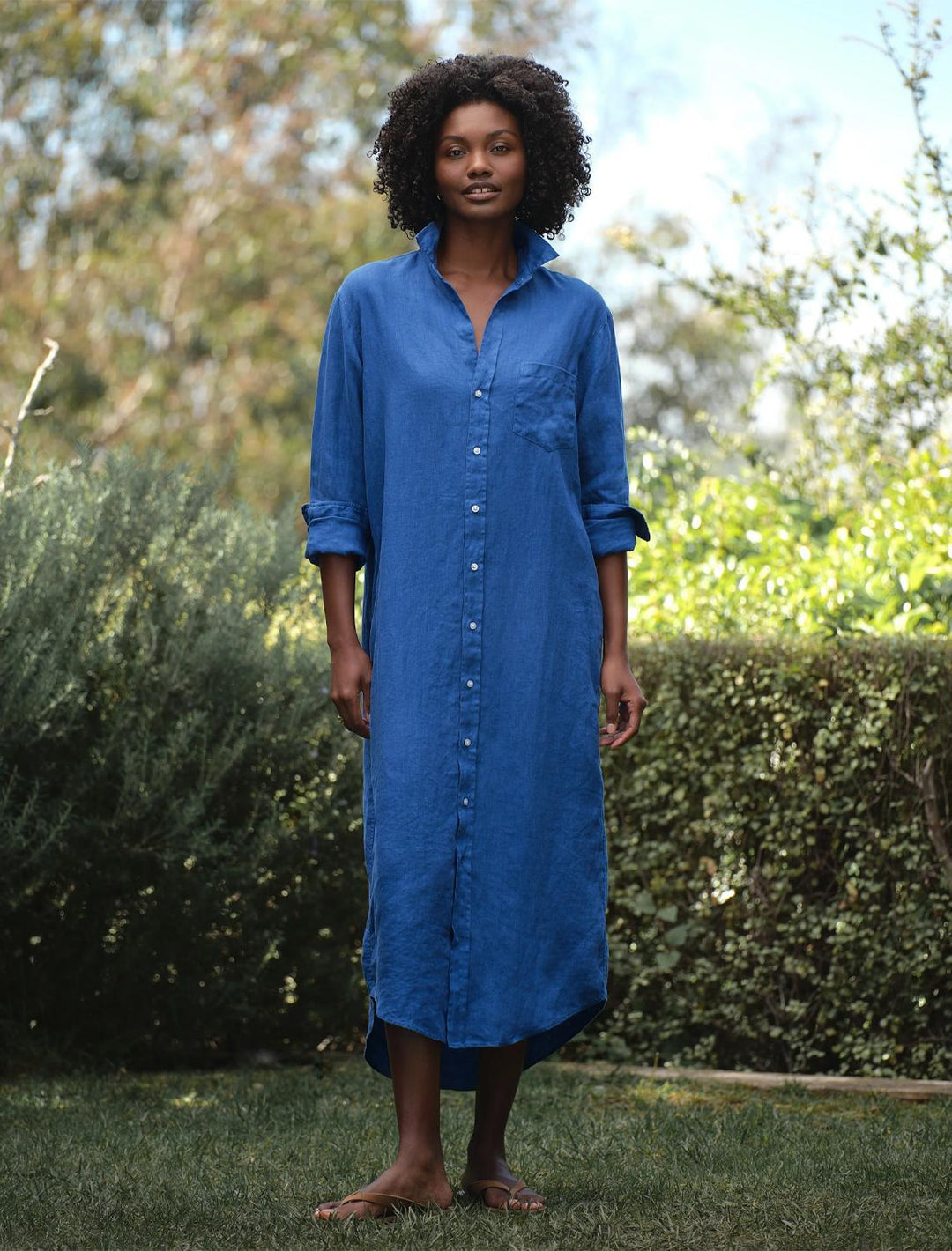 rory in cabo blue linen