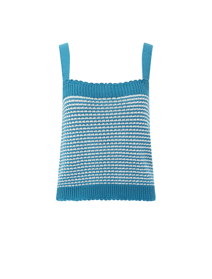 myrtle knit tank in teal mist