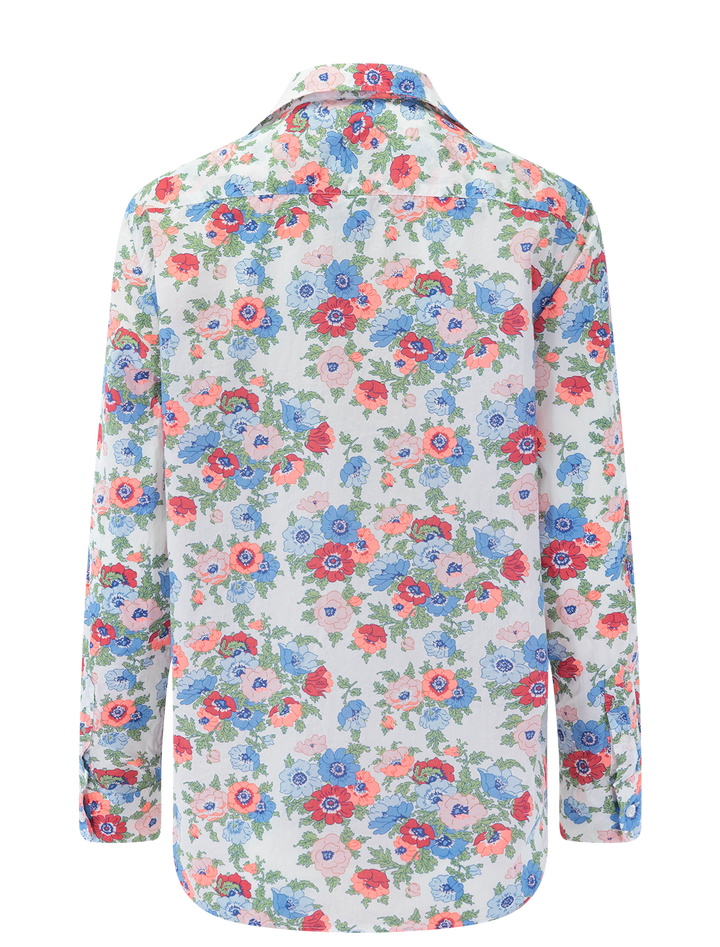 eileen in pink, red and blue flowers
