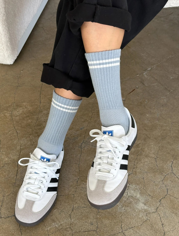 boyfriend socks in blue grey