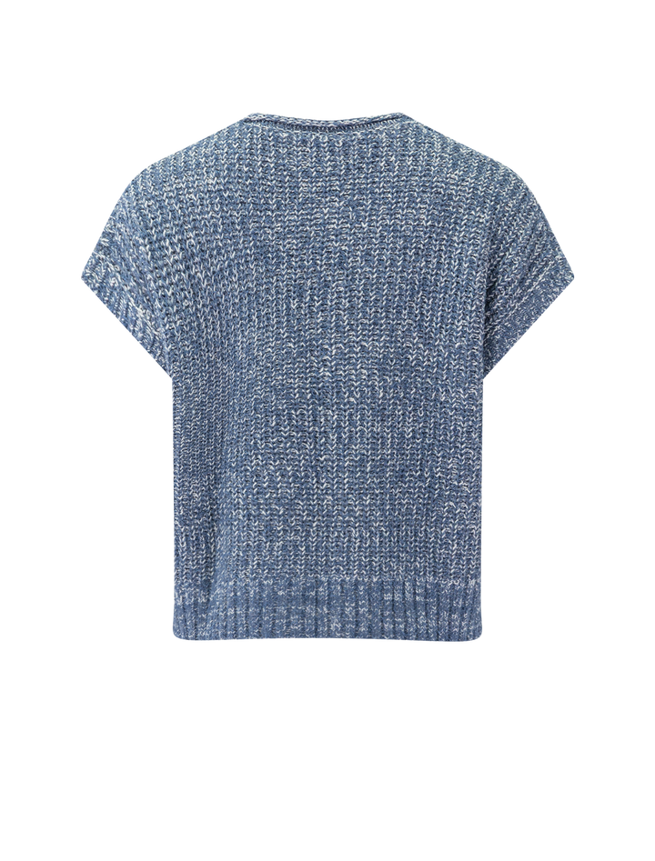 sola sweater in indigo multi