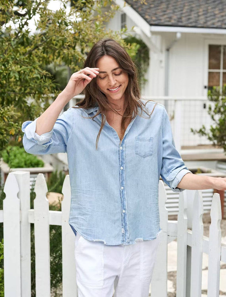 eileen in classic blue tattered wash