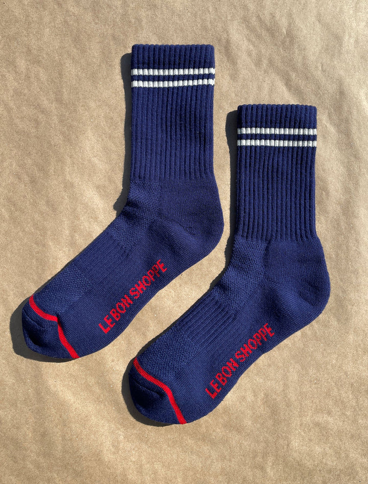 boyfriend socks in navy