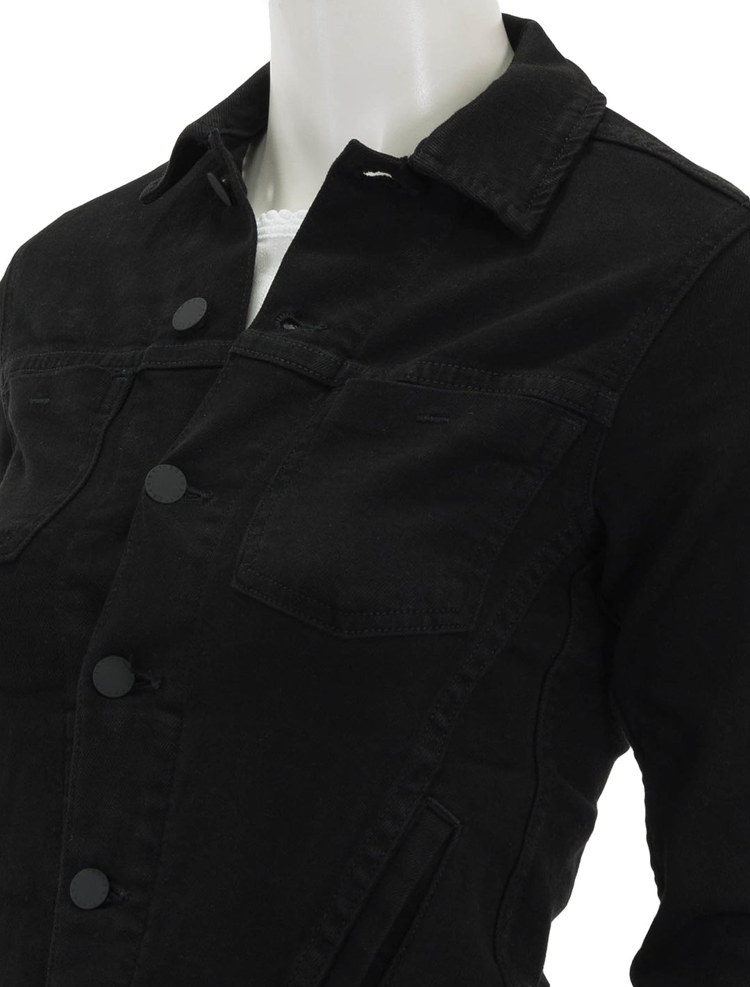 Close-up view of L'agence's janelle in saturated black.