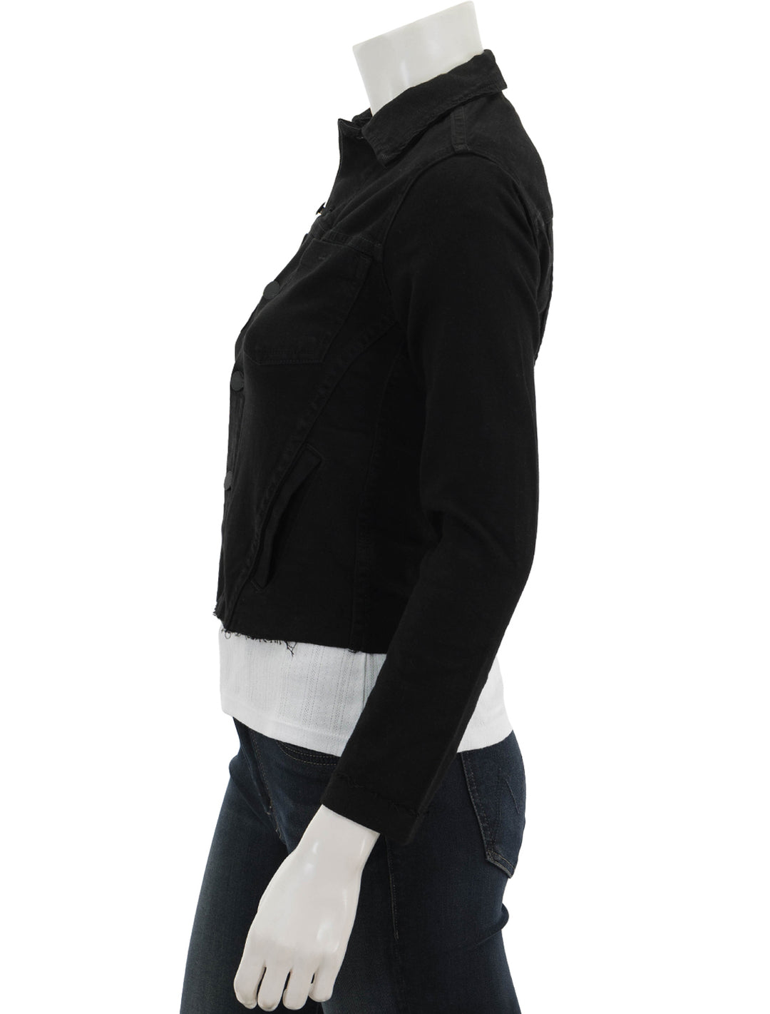 Side view of L'agence's janelle in saturated black.