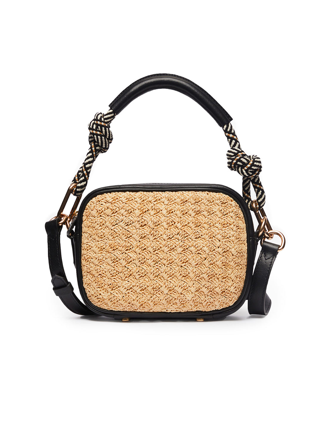 Front view of Vanessa Bruno's holly crossbody in noir.