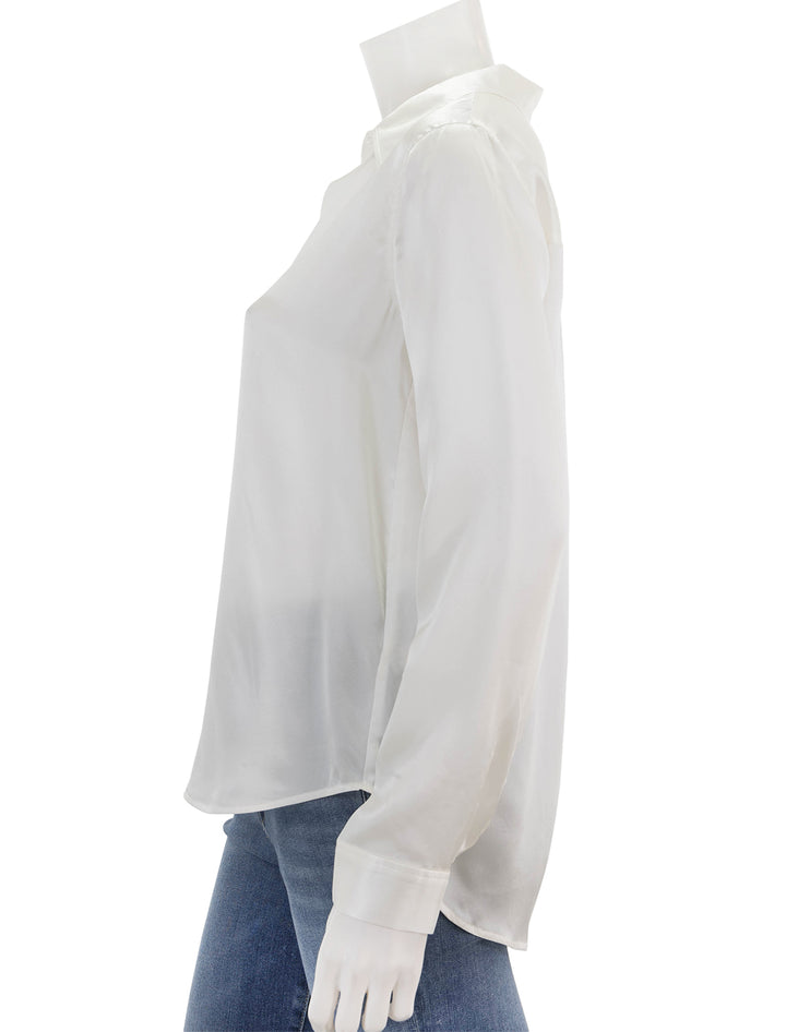 Side view of L'agence's tyler blouse in ivory.