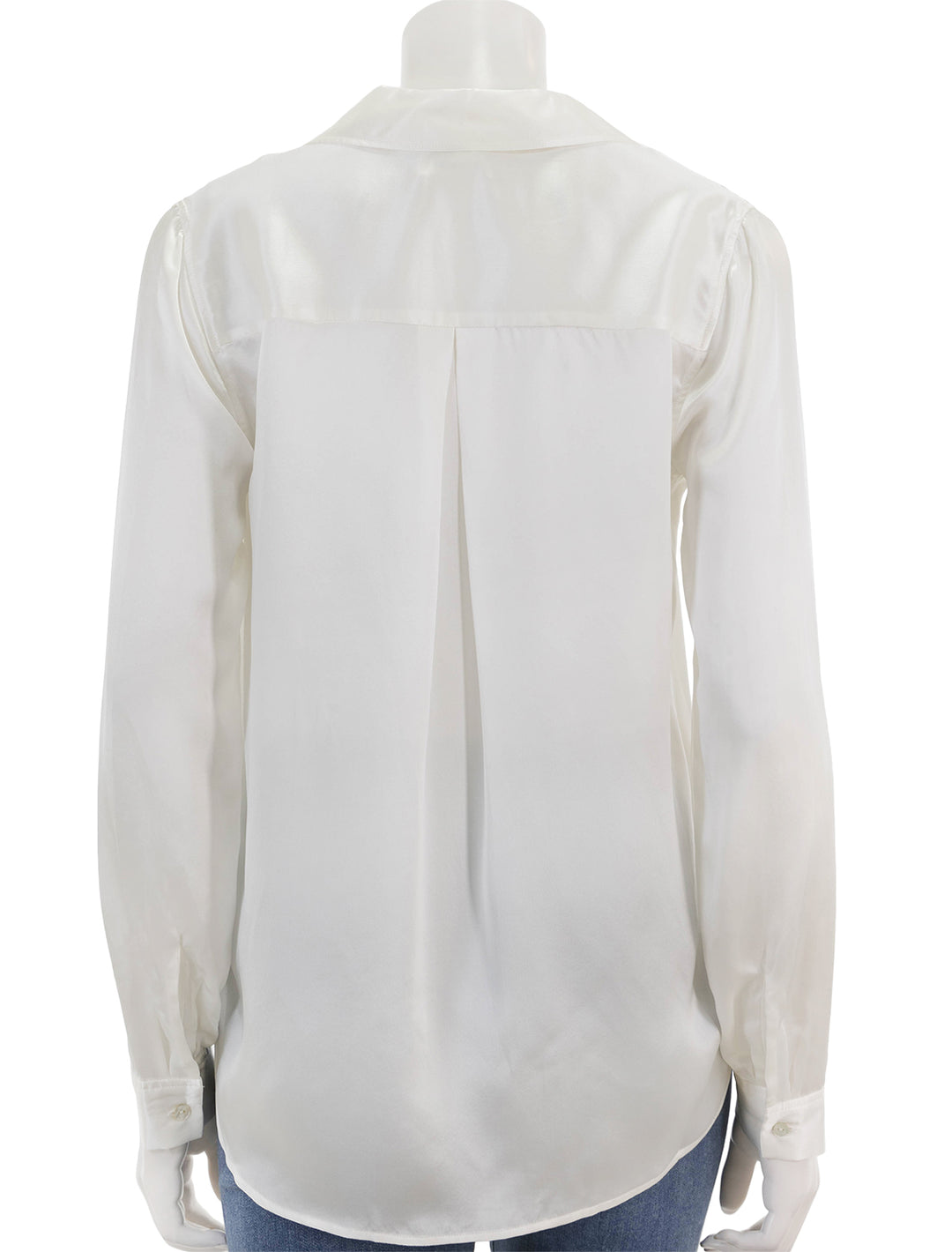 Back view of L'agence's tyler blouse in ivory.