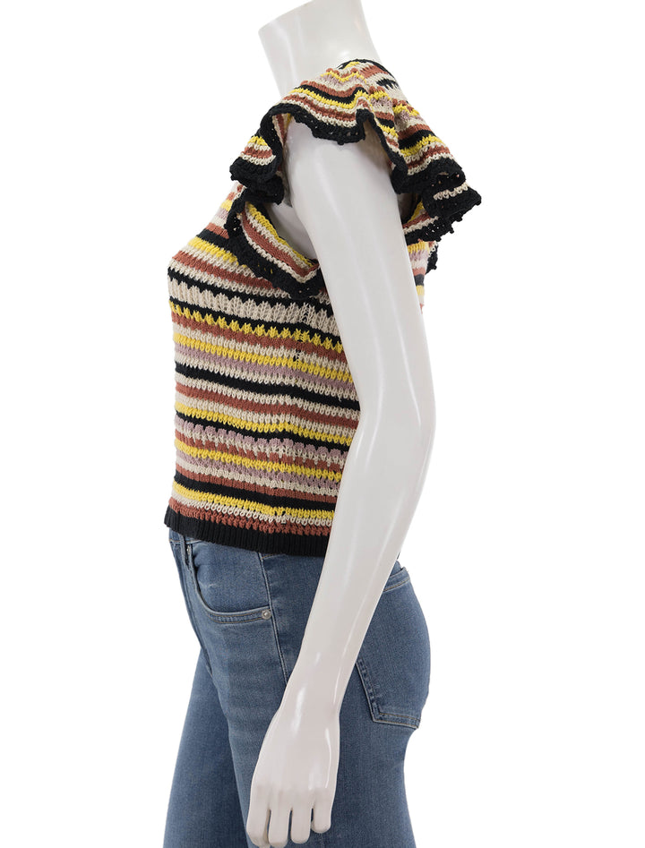 Side view of Rails' opal in sonoran stripe.