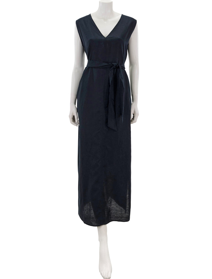 Front view of Splendid's mabel maxi dress in navy.