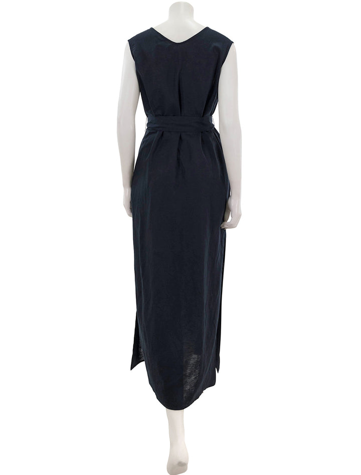 Back view of Splendid's mabel maxi dress in navy.