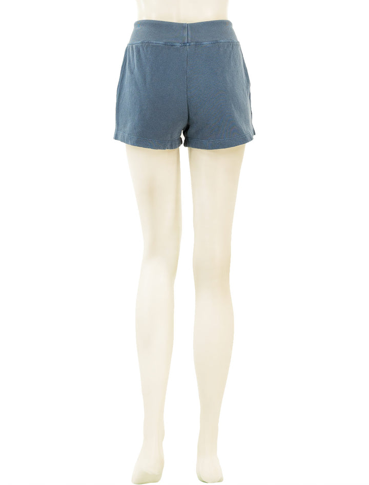 Back view of Sundry's drawstring shorts in pigment nightshade.