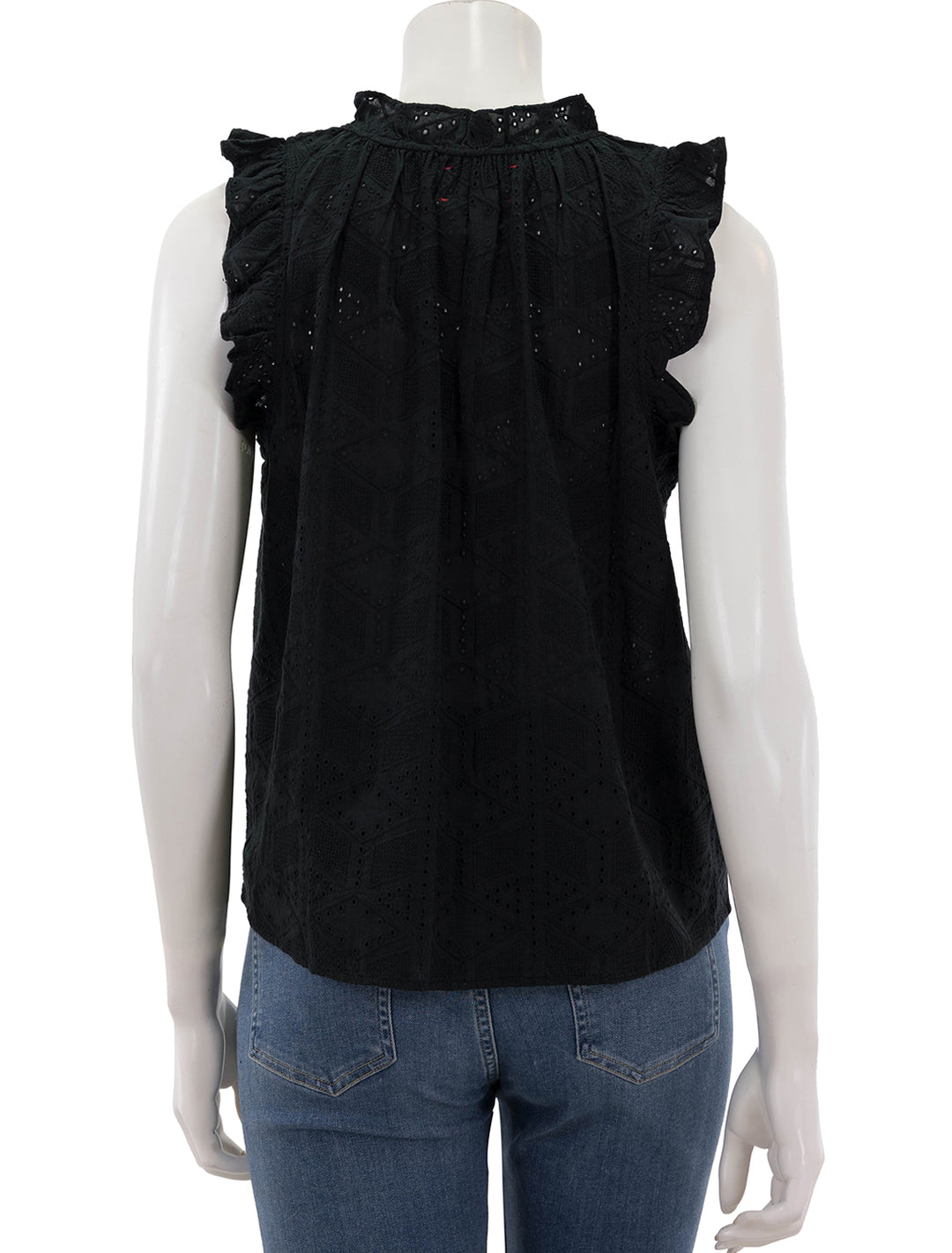 Back view of Xirena's bex top in black.