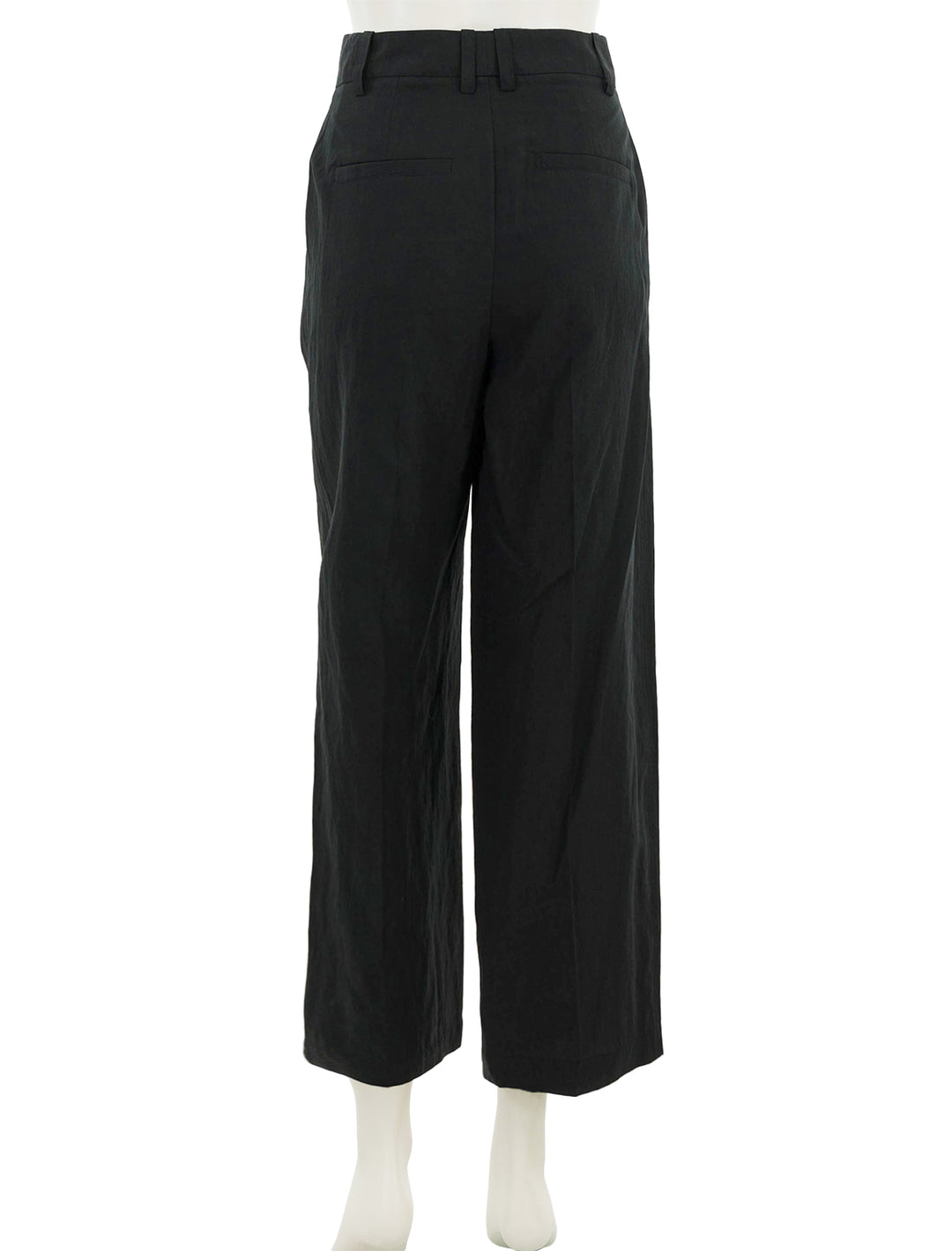 back view of mid rise sculpted crop pant in black