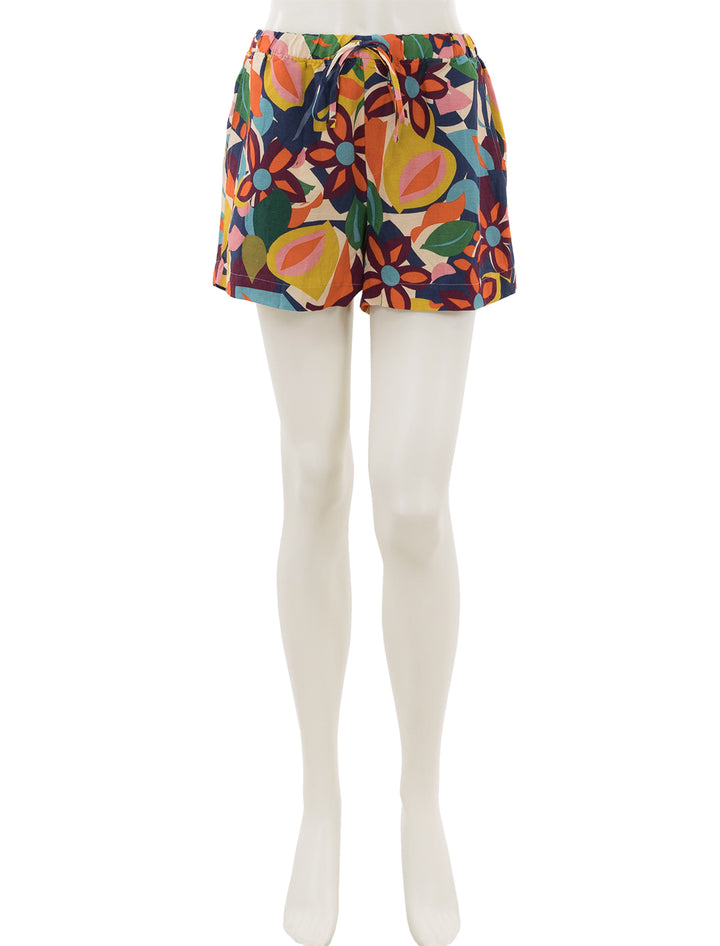 Front view of Velvet's josie short in multi.