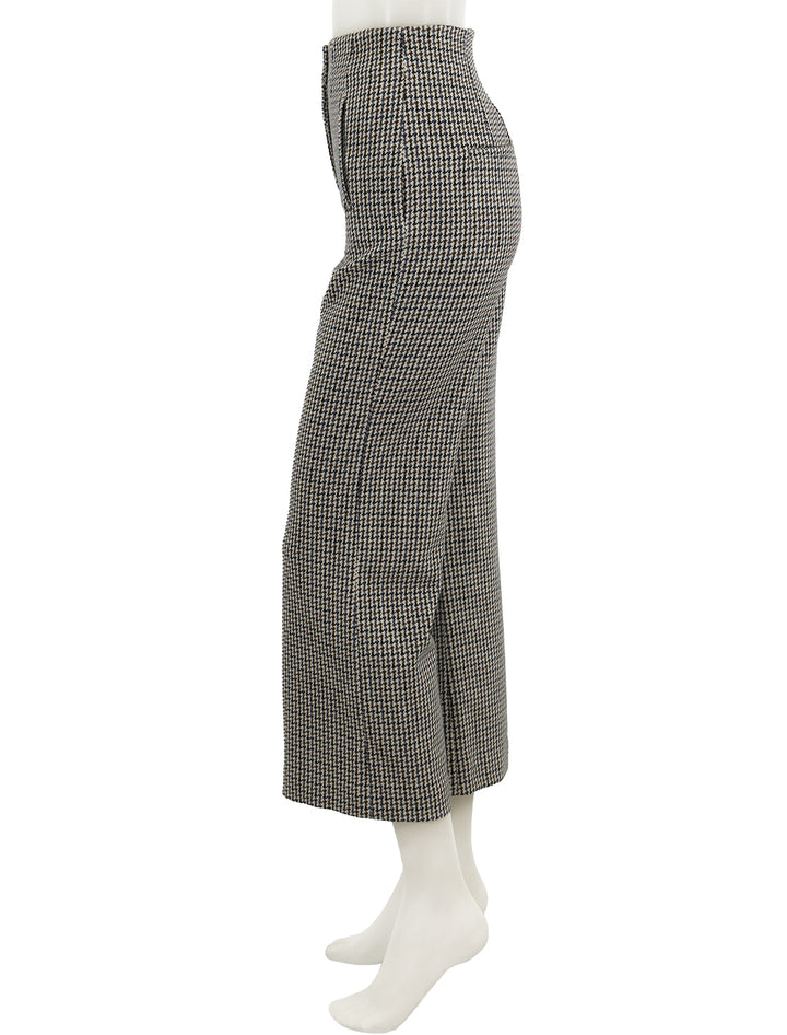 Side view of Veronica Beard's dova pant in multi check.
