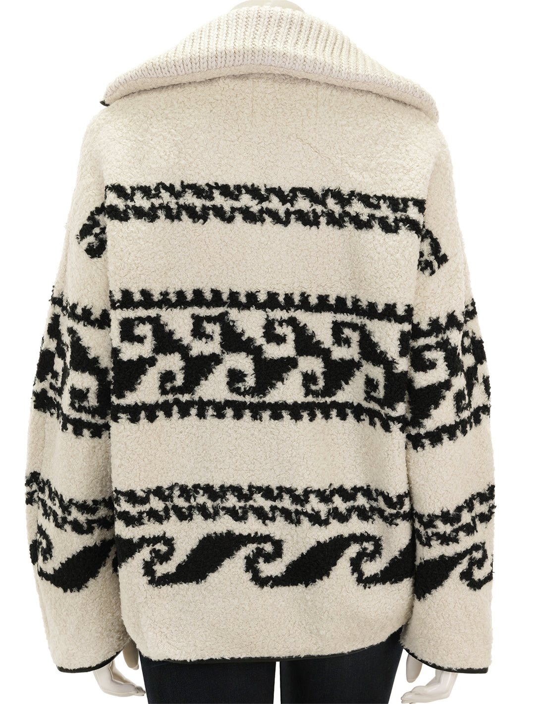 Back view of Isabel Marant's marner pullover in ecru.
