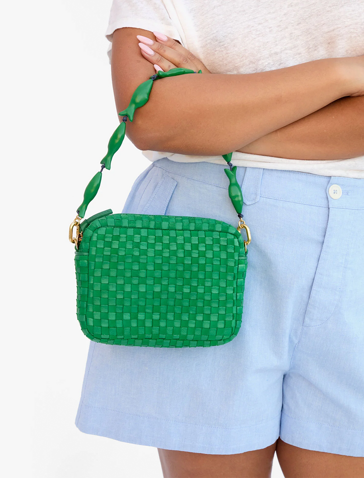 shortie strap in emerald sardine