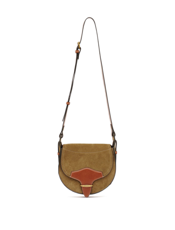 Overhead view of Isabel Marant Etoile's iconic Botsy Crossbody in Khaki.