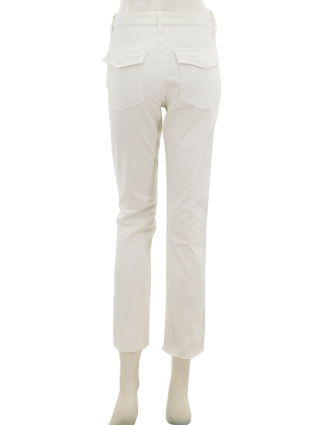 Back view of AMO's easy army trouser in white oak.
