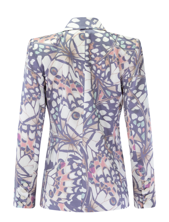 sena blazer in butterfly wing print