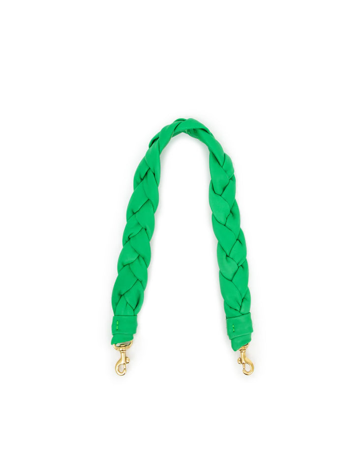 braided shoulder strap in parrot green