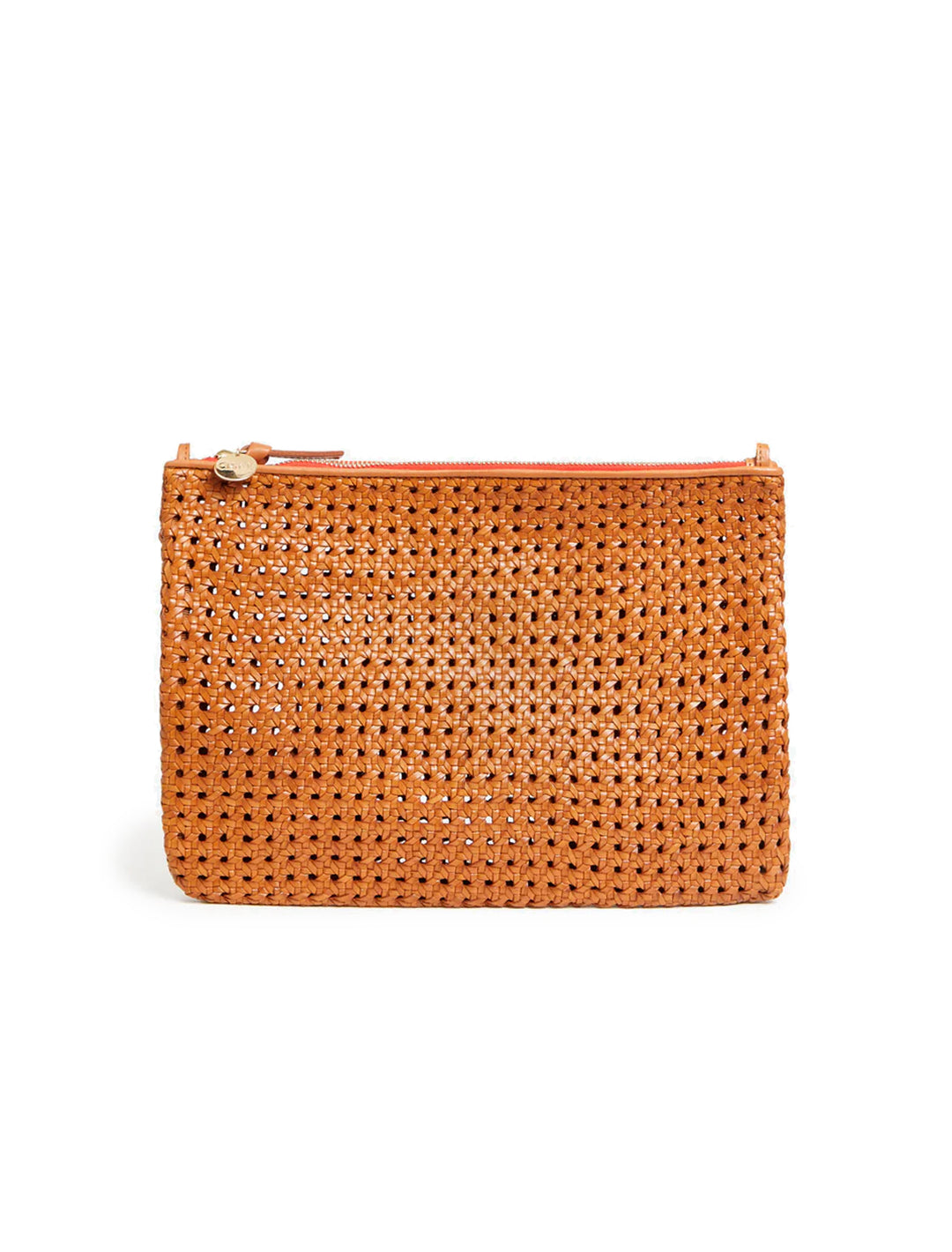 Clare V. - Flat Clutch with Tabs in Tan Rattan