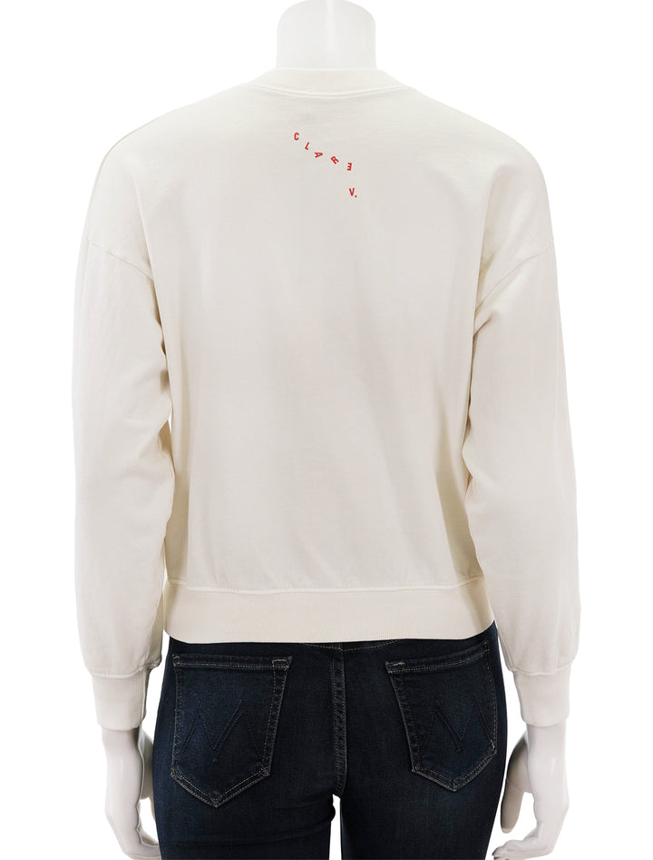 Back view of Clare V.'s le drop apero sweatshirt.